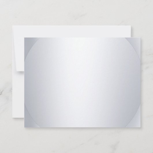 Faux Silver Monogram Simple Élégant Modèle Top (Dos)