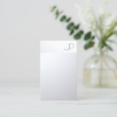 Faux Silver Professional Elegant Modern Sjabloon Visitekaartje (Staand voorkant)