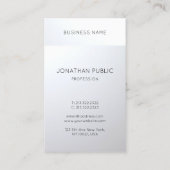Faux Silver Professional Elegant Modern Sjabloon Visitekaartje (Achterkant)
