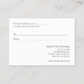 Faux Silver Sequins Black Salon Certificat cadeau (Dos)