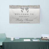 Faux Silver Sequins Diamond Bow Baby shower Spandoek (Beurs)