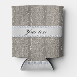 Faux Silver Sequins en Diamonds Blikjeskoeler