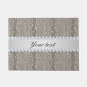 Faux Silver Sequins en Diamonds Deurmat (Voorkant)