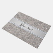 Faux Silver Sequins en Diamonds Deurmat (Schuin)