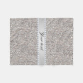 Faux Silver Sequins en Diamonds Fleece Deken (Voorkant (Horizontaal))