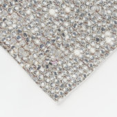 Faux Silver Sequins en Diamonds Fleece Deken (Hoek)