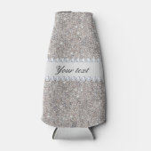 Faux Silver Sequins en Diamonds Flesjeskoeler (Voorkant)