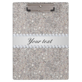 Faux Silver Sequins en Diamonds Klembord