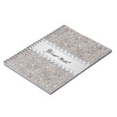 Faux Silver Sequins en Diamonds Notitieboek (Linkerzijde)