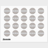 Faux Silver Sequins en Diamonds Ronde Sticker (Vel)