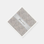Faux Silver Sequins en Diamonds Servet (Hoek)