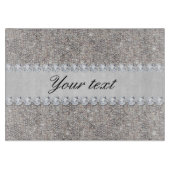 Faux Silver Sequins en Diamonds Snijplank (Voorkant)