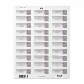 Faux Silver Sequins Lila Boog en Diamant Etiket (Full Sheet)