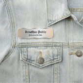 Faux Silver Sjabloon Calligraphy Text Elegant Naamplaatje (In situ)