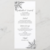 Faux Silver Snowflakes Menu Mariage d'hiver (Devant)