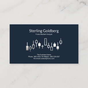 Faux Silver Stock Exchange Graph Forex Dealer Visitekaartje
