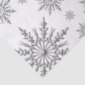 Faux Silver Winter Sneeuwvlokken Tissuepapier (Detail)