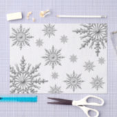 Faux Silver Winter Sneeuwvlokken Tissuepapier (Craft)