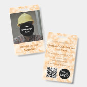 Faux Sinaasappel Marmer ID Badge (Voor- en achterkant)