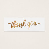 Faux Smooth Gold Script Merci Cadeau de Mariage (Devant)