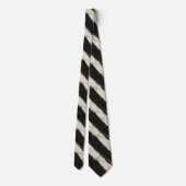 Faux soie cravate | Marbre noir, blanc et or (Dos)