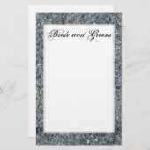 Faux Sparkle Bruiloft Briefpapier (Voorkant / Achterkant)