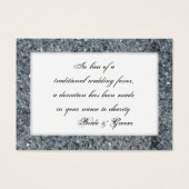 Faux Sparkle Bruiloft Charity Favor Kaart (Voorkant)