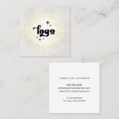 Faux Sparkle Design logo Vierkante Visitekaartje (Voorkant / Achterkant)