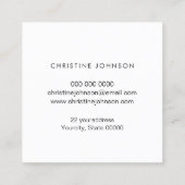 Faux Sparkle Design logo Vierkante Visitekaartje (Achterkant)