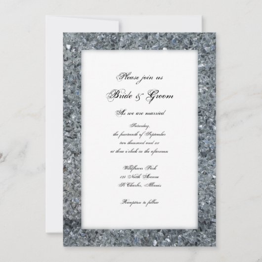 Faux Sparkle Faire-part de mariage (Devant)