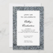 Faux Sparkle Graduation Party Invitation (Devant)