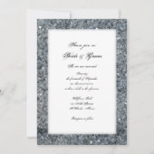 Faux Sparkle Wedding Invitation Kaart (Voorkant)