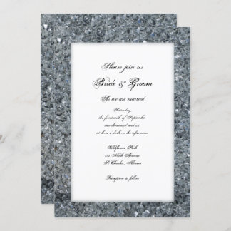 Faux Sparkle Wedding Invitation Kaart