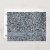 Faux Sparkle Wedding sparen de Datum Aankondiging (Voorkant / Achterkant)