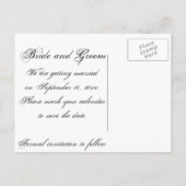 Faux Sparkle Wedding sparen de Datum Aankondiging (Achterkant)