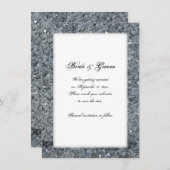 Faux Sparkle Wedding sparen de Datum Aankondiging (Voorkant / Achterkant)