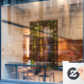 Faux Staine Glass Window Raamsticker (Cafe Raam)