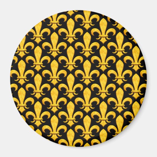 Faux Stone Gold Fleur de lis Magneet (Voorkant)