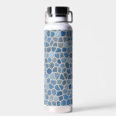 Faux Stone Mozaïek in Blauw Water Fles (Achterkant)
