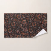 Faux Sud-Ouest Brown Fleurs de vache en cuir (Serviette à main)