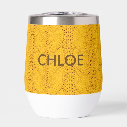 Faux Sweater Knit Custom Name & Monogram (Voorkant)