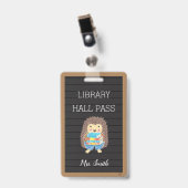Faux tableau de lettres Badge de Bibliothèque de H (Avant avec clip)