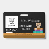 Faux Tableau Noir Badge ID pour Enseignant de la P (Avant)