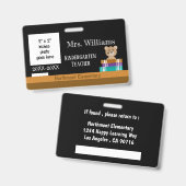 Faux Tableau Noir Badge ID pour Enseignant de la P (Avant & arrière)