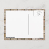 Faux Tan Floor Tegel Afbeelding Briefkaart (Achterkant)
