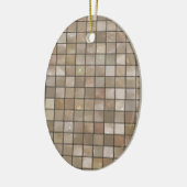 Faux Tan Floor Tegel Afbeelding Keramisch Ornament (Links)