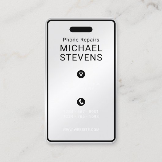 Faux téléphone semble Carte de visite (Devant)