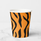Faux Tiger Print Paper Cup Papieren Bekers (Achterkant)