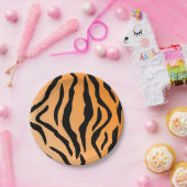 Faux Tiger Print Papieren Bordje (Feest)