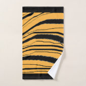 Faux Tiger Print Poly Coton (Serviette à main)